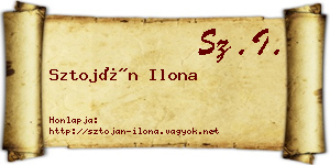 Sztoján Ilona névjegykártya
